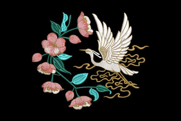Cranes and Blossoms Embroidery Review