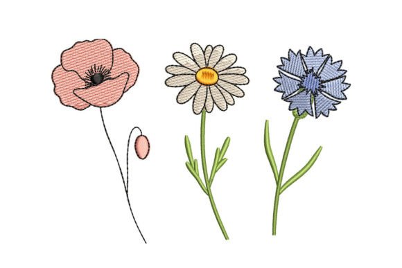 Cute Wildflower Trio Embroidery Review
