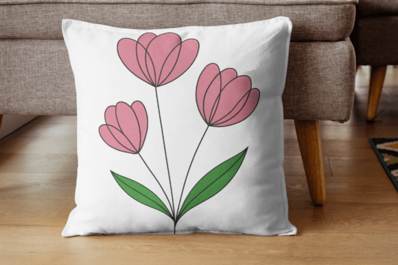 Pink Tulips Embroidery Design-Digital File Review